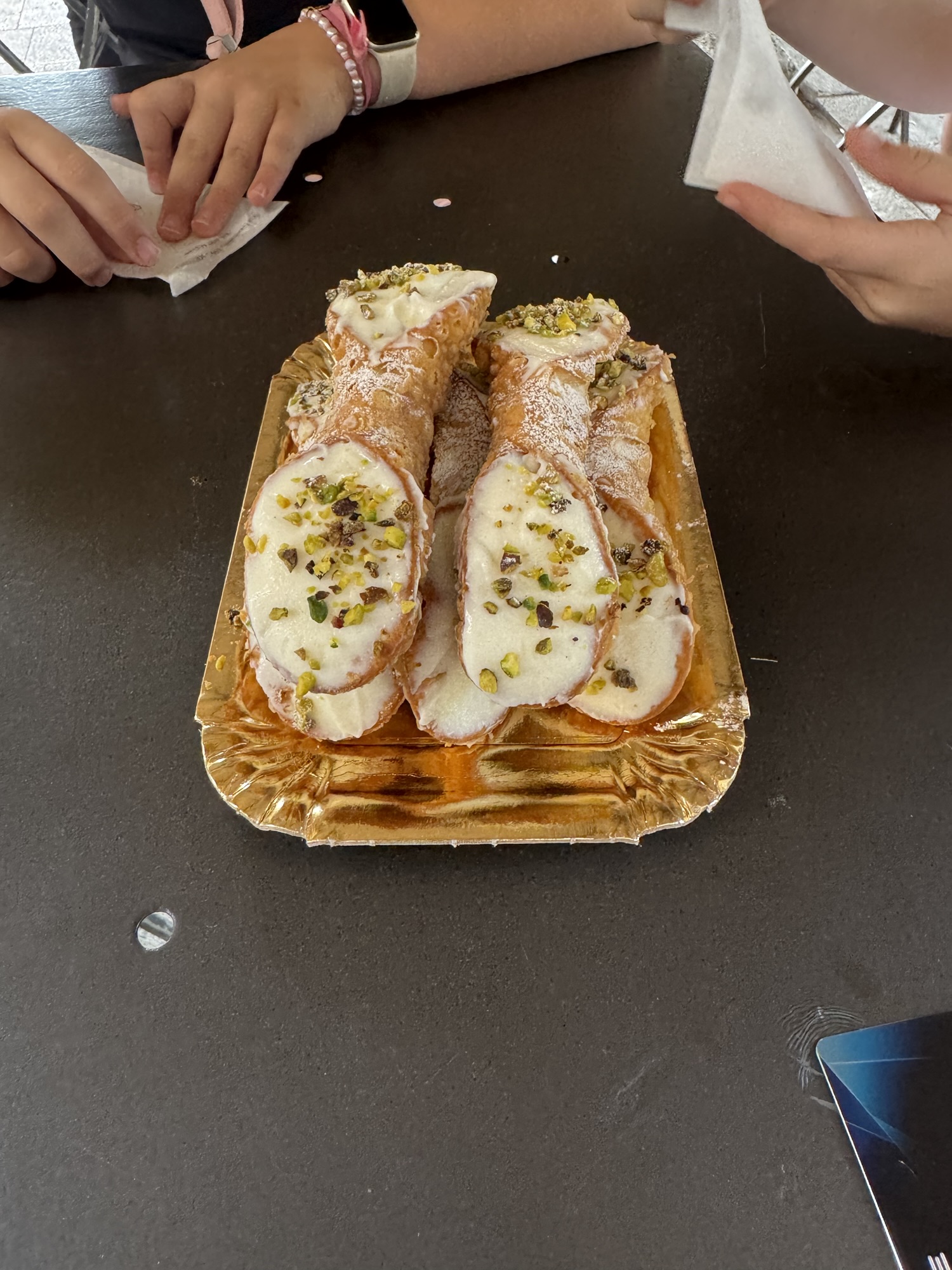 Close-up of Sicilian cannoli