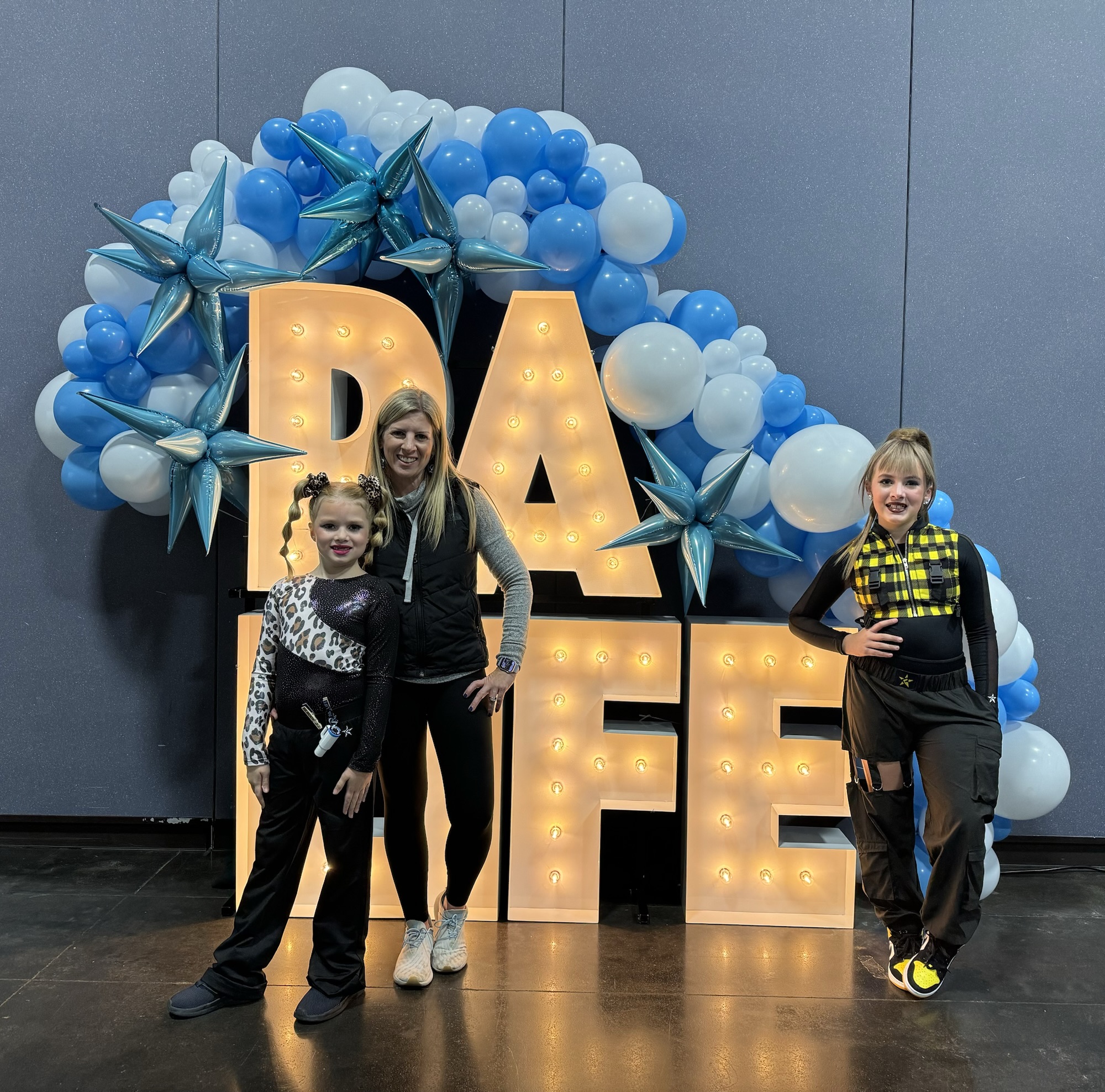 Ready backstage with cheer team