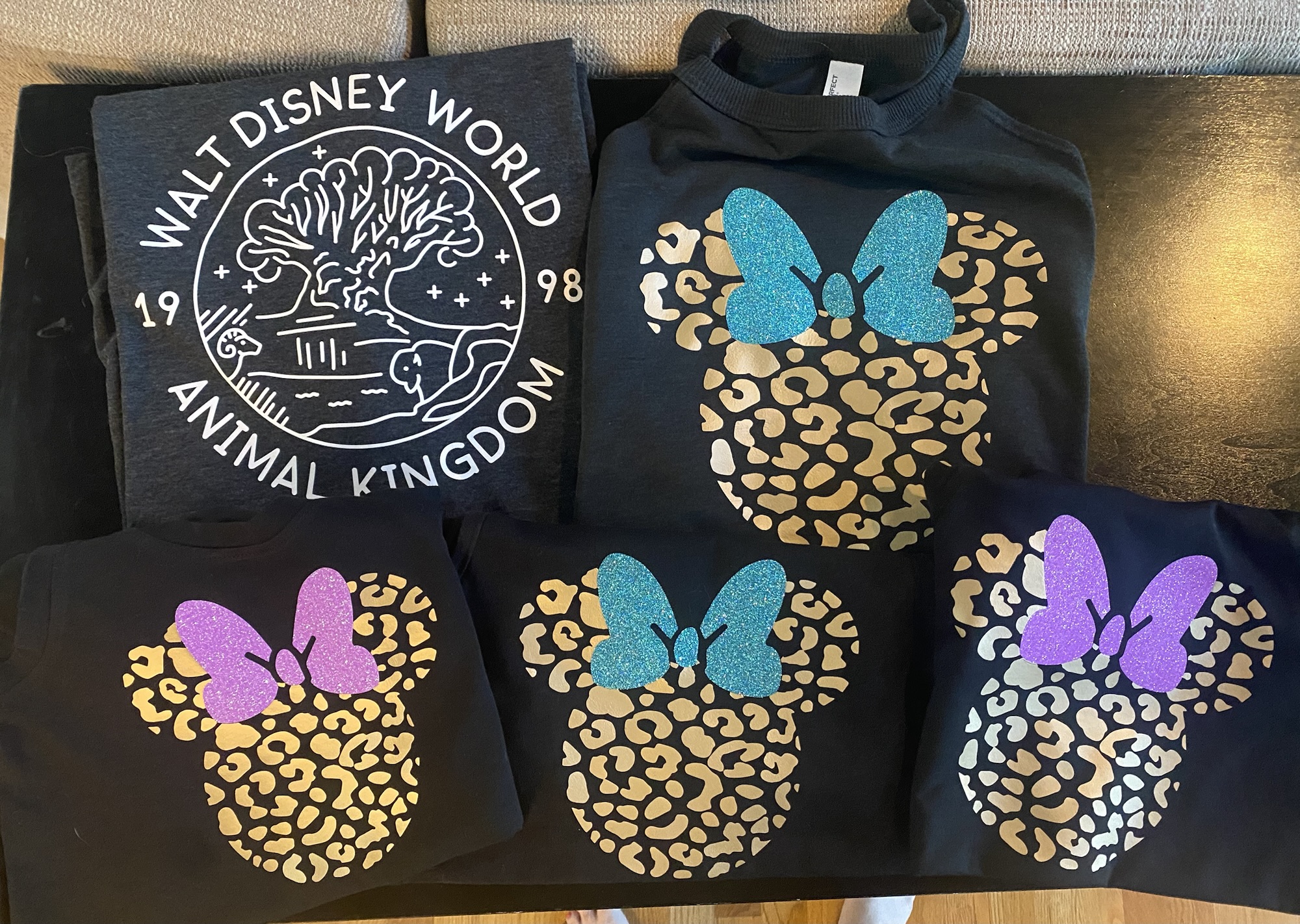 Stack of vinyl shirts