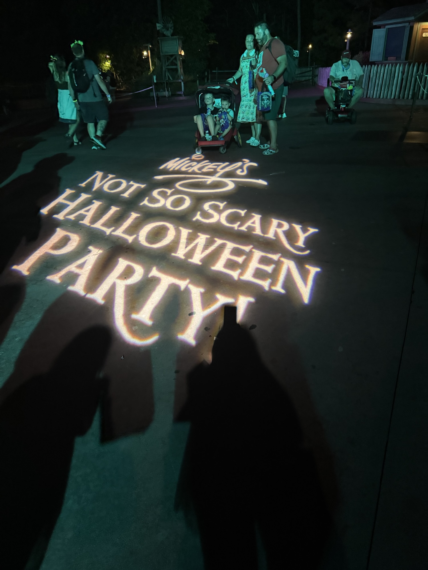 Mickey’s Not-So-Scary Halloween Party projection on ground